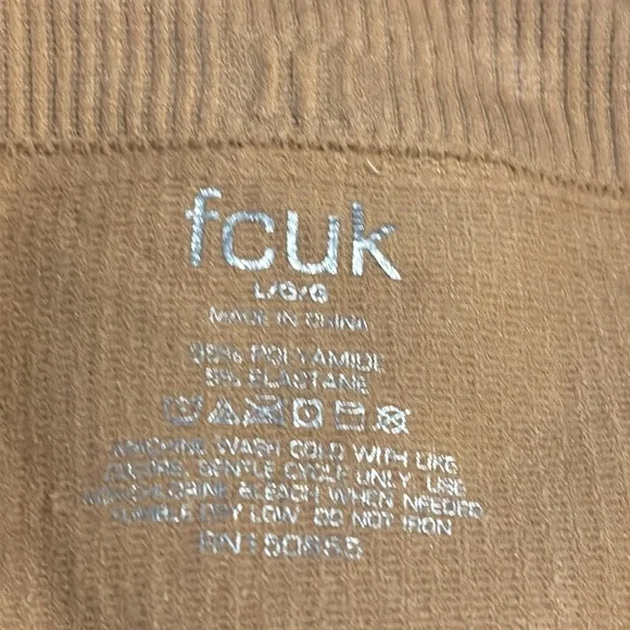 FCUK tan Ribbed Shorts - Picture 4 of 9